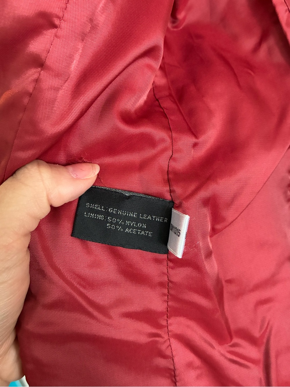 Vintage Express Women’s Red Leather Blazer Jacket - Picture 5 of 5